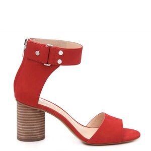 Vince Camuto Red Heeled Sandals with Ankle Strap
